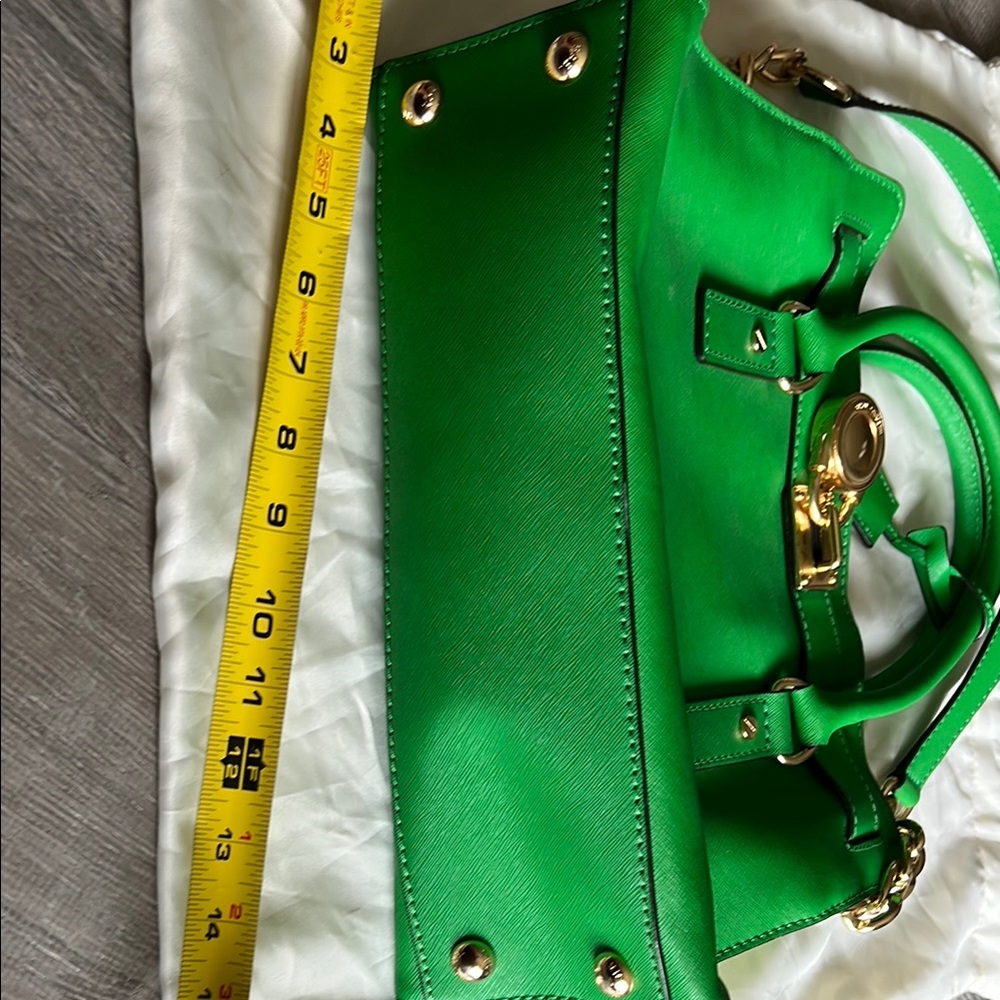 Michael Kors Green Satchel with Gold Hardware - Picture 6 of 11